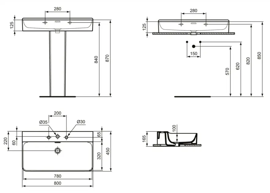 Ideal Standard - Conca Ceram - Mosdó - T379301 – 2. kép