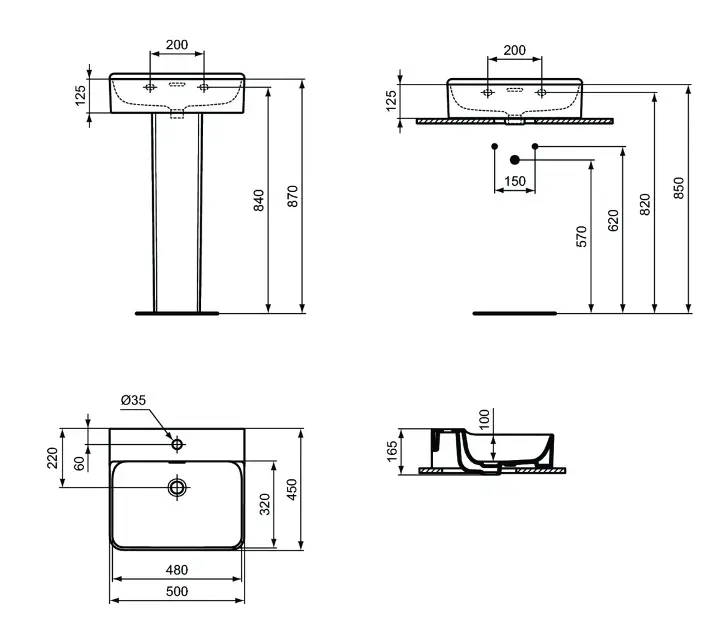 Ideal Standard - Conca Ceram - Mosdó - T381201 – 2. kép