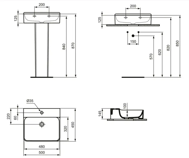 Ideal Standard - Conca Ceram - Mosdó - T381501 – 2. kép