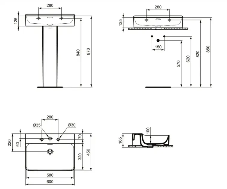 Ideal Standard - Conca Ceram - Mosdó - T381901 – 2. kép