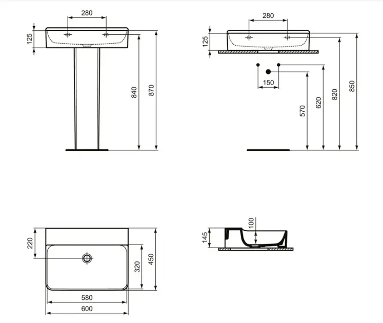 Ideal Standard - Conca Ceram - Mosdó - T382501 – 2. kép