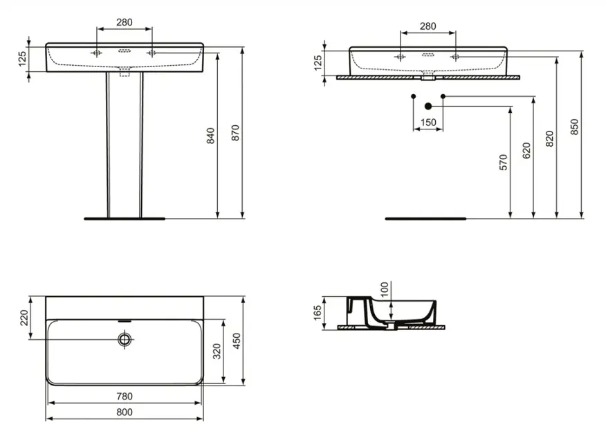 Ideal Standard - Conca Ceram - Mosdó - T382801 – 2. kép