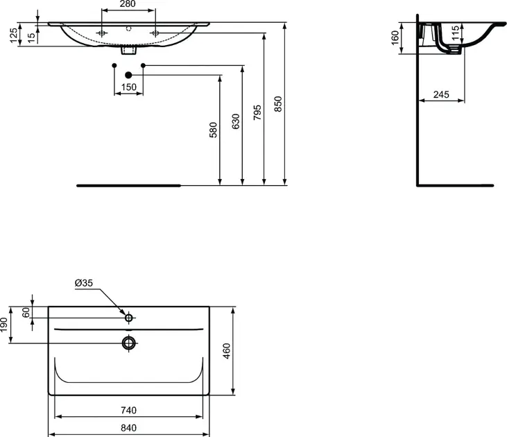 Ideal Standard - Connect Air - Mosdó - E0279V3 – 2. kép
