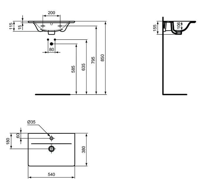 Ideal Standard - Connect Air - Mosdó - E0296MA – 2. kép