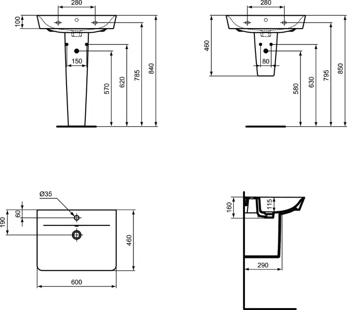 Ideal Standard - Connect Air - Mosdó - E0298V3 – 2. kép