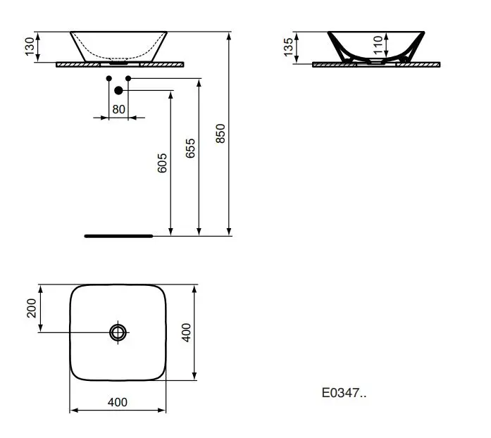Ideal Standard - Connect Air - Mosdó - E034701 – 2. kép