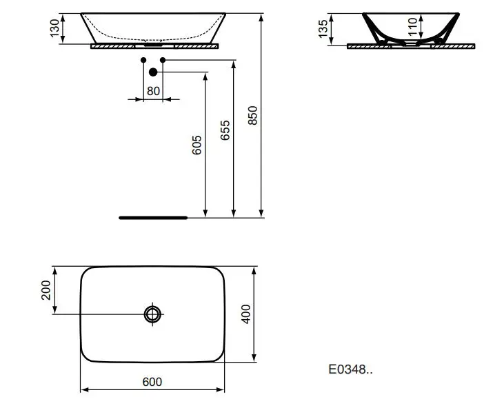 Ideal Standard - Connect Air - Mosdó - E034801 – 2. kép