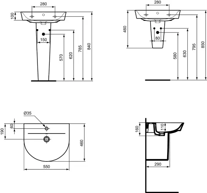 Ideal Standard - Connect Air - Mosdó - E069801 – 2. kép