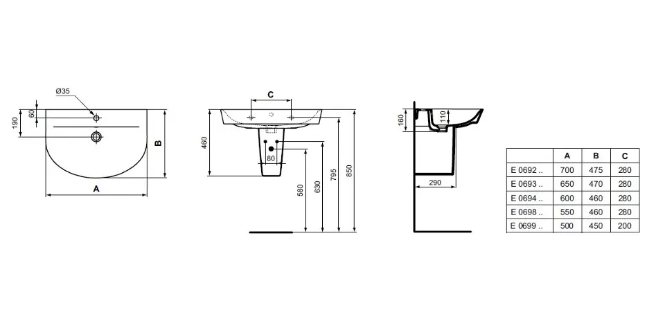 Ideal Standard - Connect Air - Mosdó - E0698MA – 2. kép