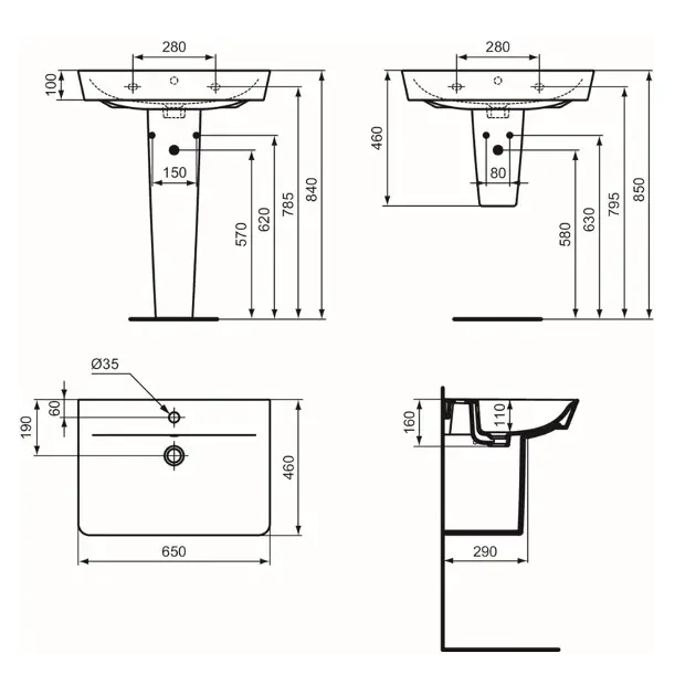 Ideal Standard - Connect Air - Mosdó - E0741MA – 2. kép