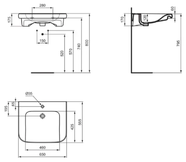Ideal Standard - Contour 21+ - Mosdó - E3621HY – 2. kép