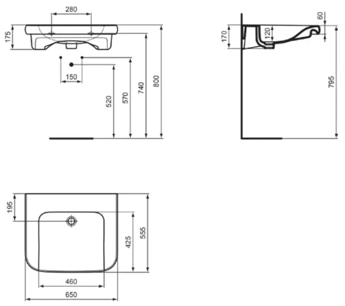 Ideal Standard - Contour 21+ - Mosdó - E3624HY – 2. kép