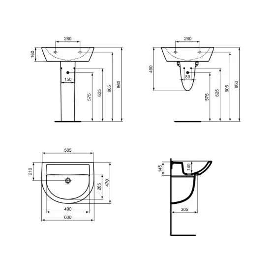 Ideal Standard - Eurovit - Mosdó - W329801 – 2. kép