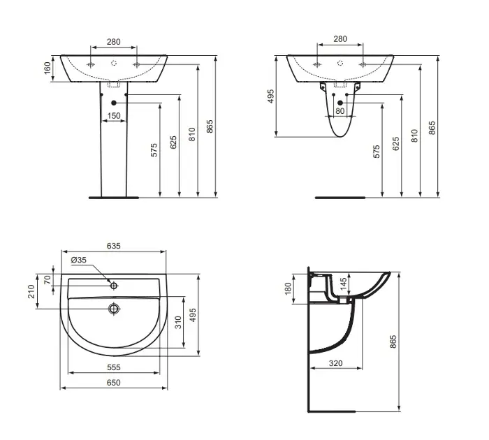 Ideal Standard - Eurovit - Mosdó - W332201 – 2. kép