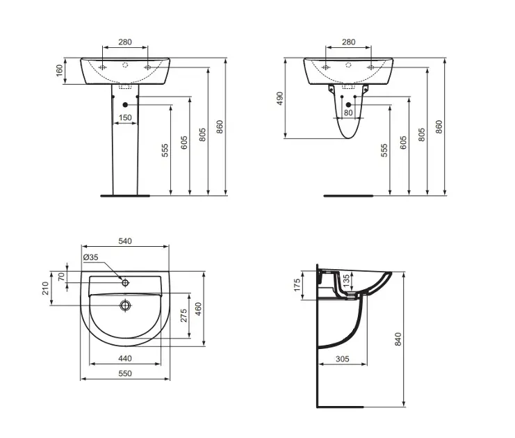 Ideal Standard - Eurovit - Mosdó - W332601 – 2. kép