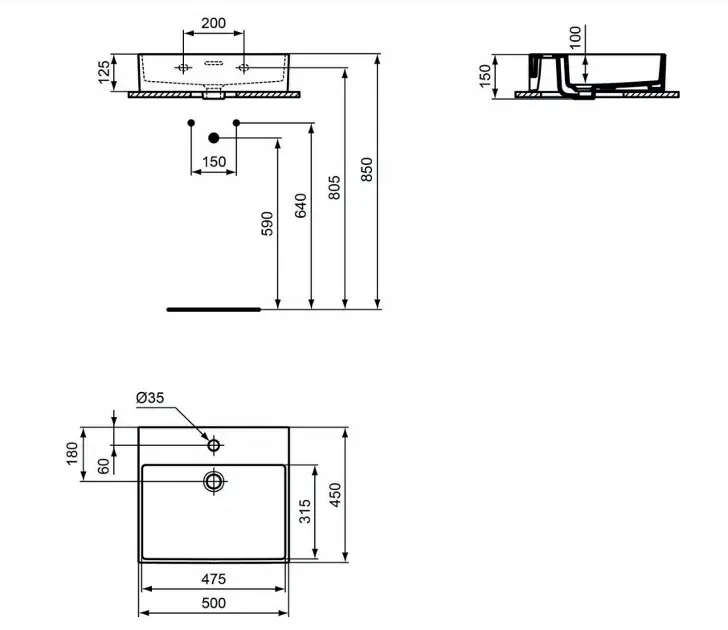 Ideal Standard - Extra - Mosdó - T372601 – 2. kép