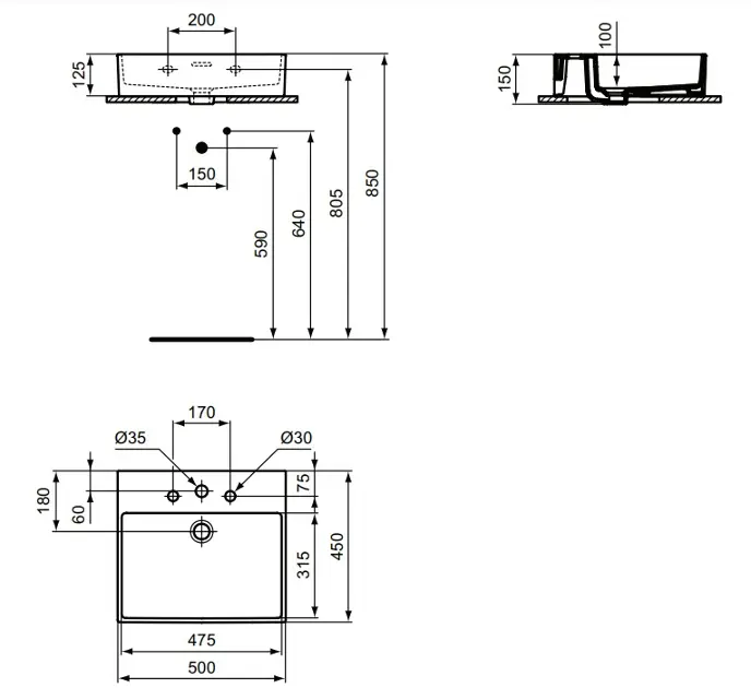 Ideal Standard - Extra - Mosdó - T388501 – 2. kép