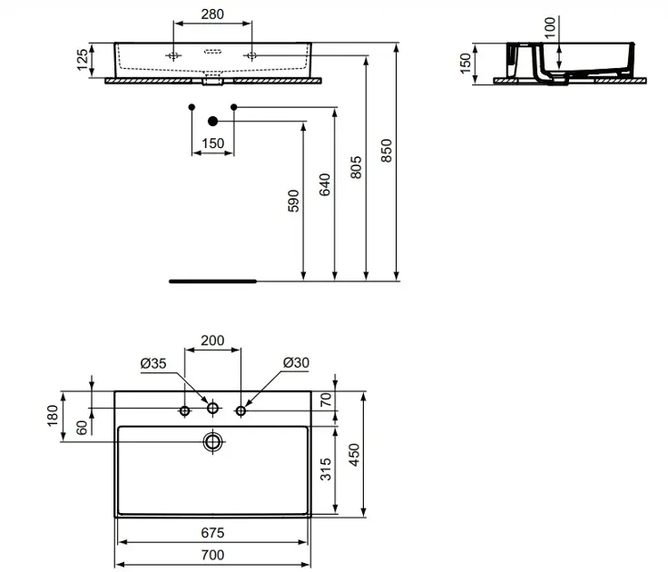 Ideal Standard - Extra - Mosdó - T389501 – 2. kép
