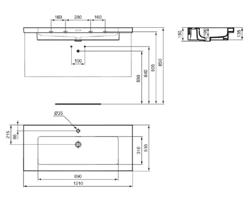Ideal Standard - Extra - Mosdó - T437001 – 2. kép
