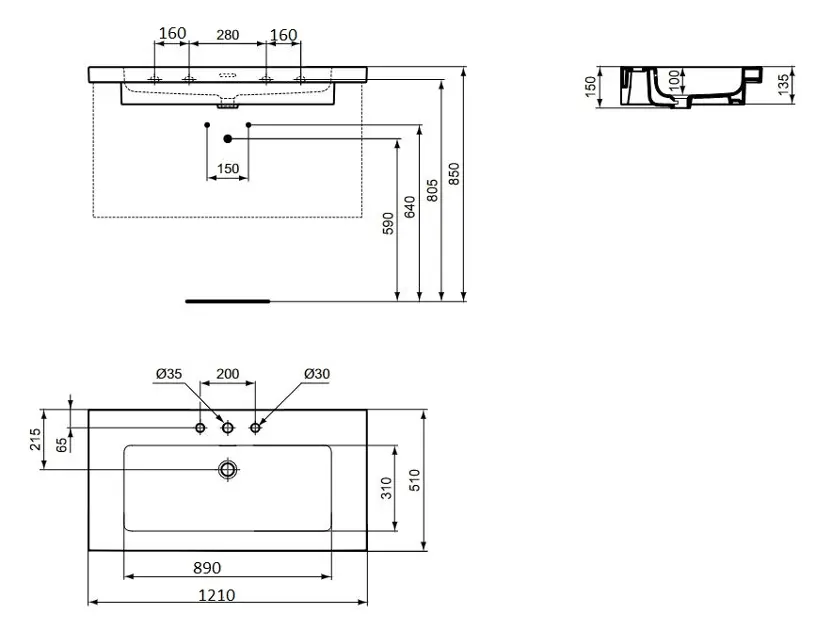 Ideal Standard - Extra - Mosdó - T437201 – 2. kép