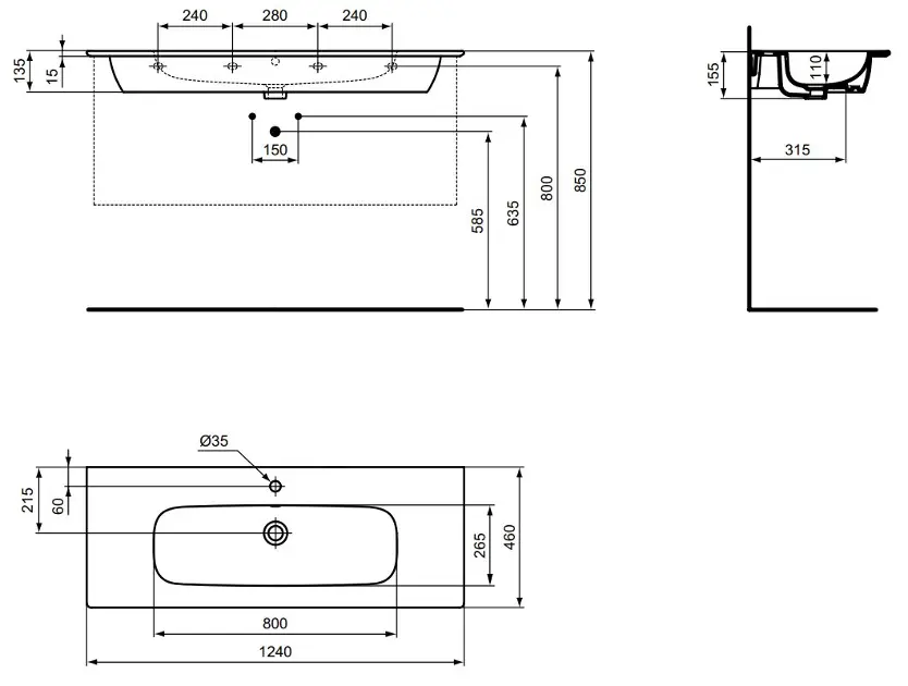 Ideal Standard - i.Life A - Mosdó - T462201 – 2. kép
