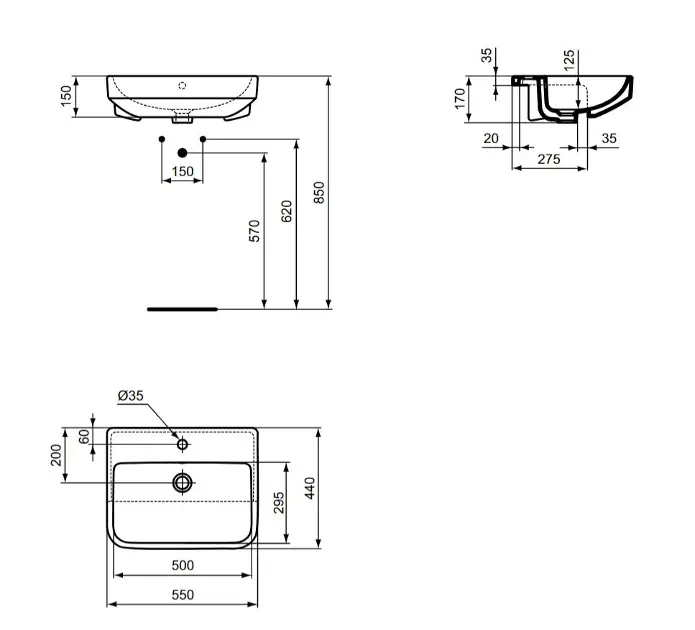Ideal Standard - i.Life B - Mosdó - T461101 – 2. kép