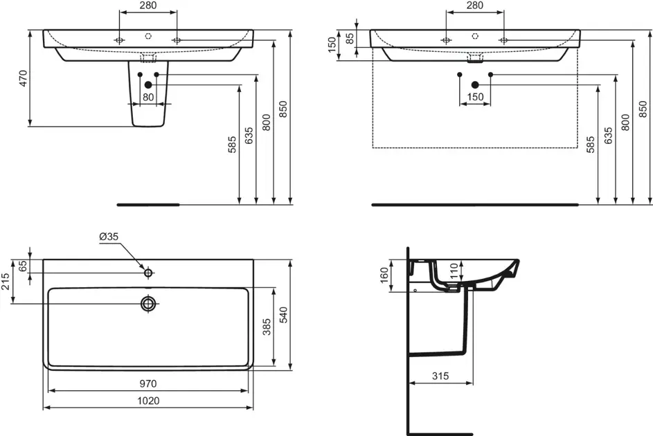 Ideal Standard - i.Life B - Mosdó - T571501 – 2. kép