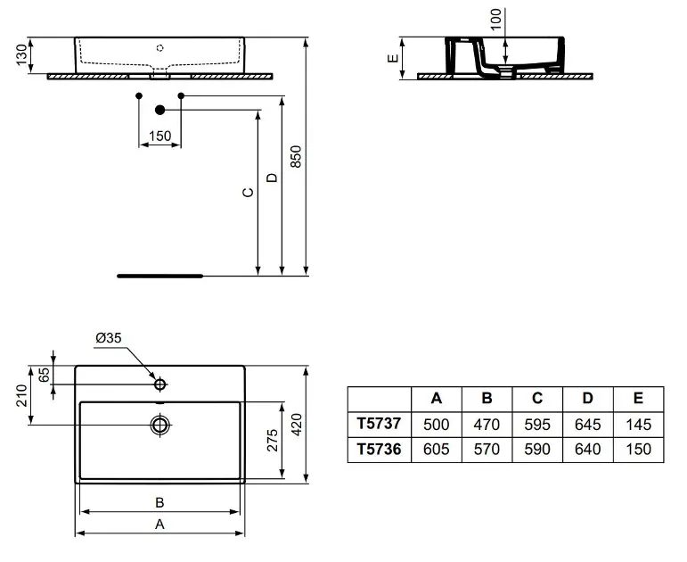 Ideal Standard - i.Life B - Mosdó - T573601 – 2. kép
