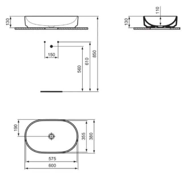 Ideal Standard - i.Life O - Mosdó - T573101 – 2. kép
