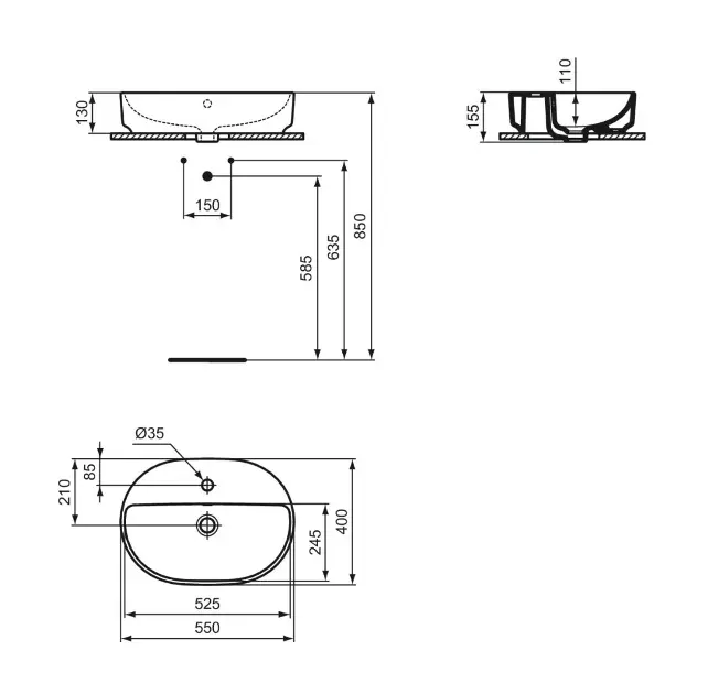 Ideal Standard - i.Life O - Mosdó - T573401 – 2. kép