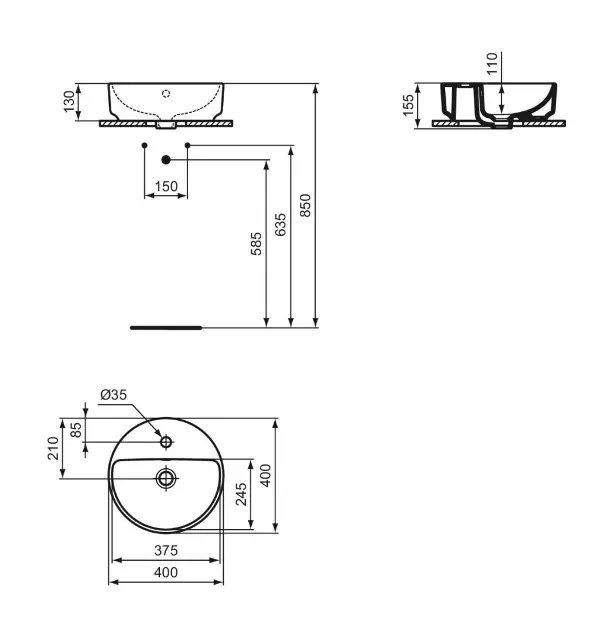 Ideal Standard - i.Life O - Mosdó - T573501 – 2. kép
