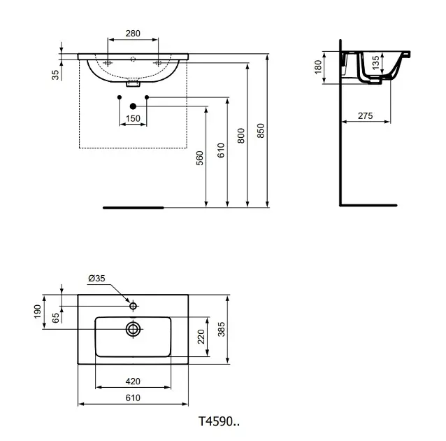 Ideal Standard - i.Life S - Mosdó - T459001 – 2. kép