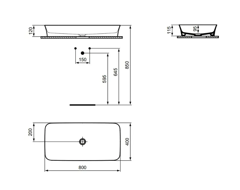Ideal Standard - Ipalyss - Mosdó - E1391V2 – 2. kép