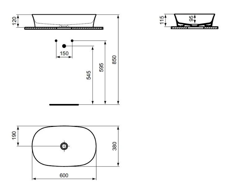 Ideal Standard - Ipalyss - Mosdó - E1396V9 – 2. kép