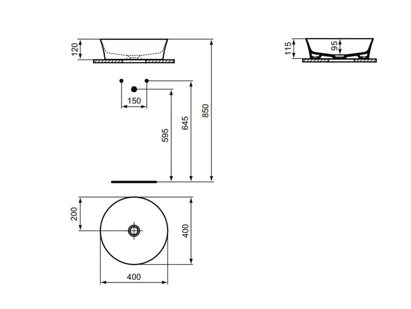 Ideal Standard - Ipalyss - Mosdó - E1398V1 – 2. kép