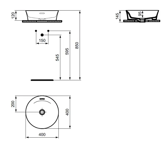 Ideal Standard - Ipalyss - Mosdó - E1398V5 – 2. kép
