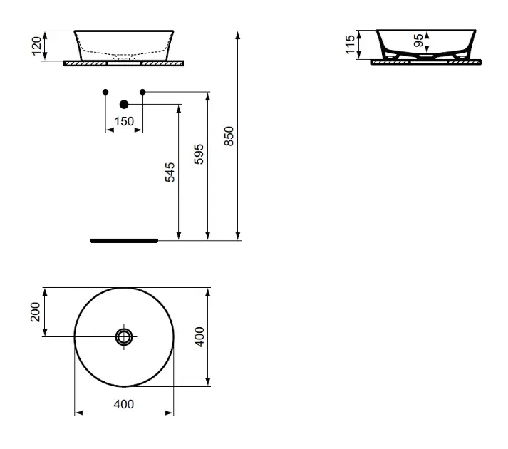 Ideal Standard - Ipalyss - Mosdó - E1398V6 – 2. kép