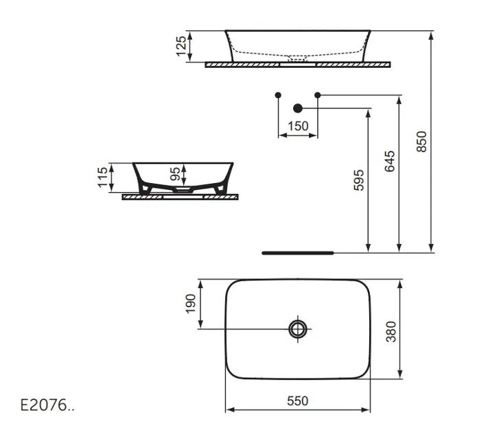 Ideal Standard - Ipalyss - Mosdó - E2076MA – 2. kép