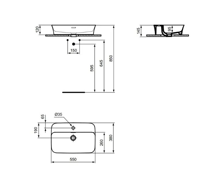 Ideal Standard - Ipalyss - Mosdó - E207701 – 2. kép