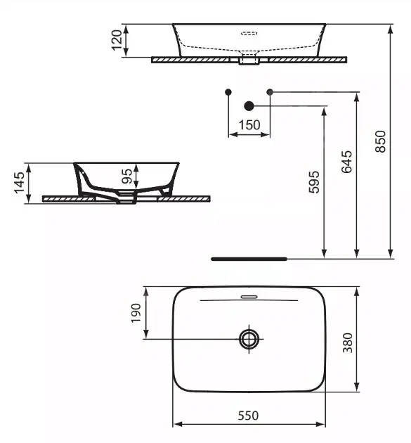 Ideal Standard - Ipalyss - Mosdó - E2078V1 – 2. kép