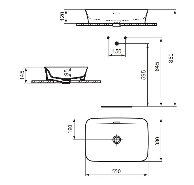 Ideal Standard - Ipalyss - Mosdó - E2078V6 – 2. kép