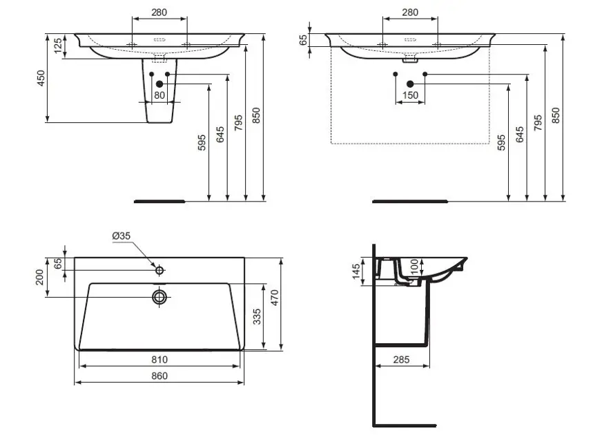 Ideal Standard - La Dolce Vita - Mosdó - E262901 – 2. kép