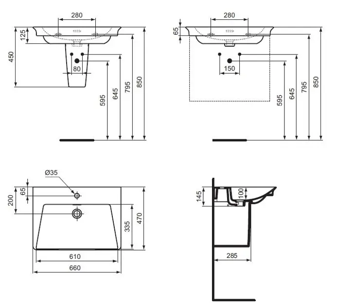 Ideal Standard - La Dolce Vita - Mosdó - E264401 – 2. kép