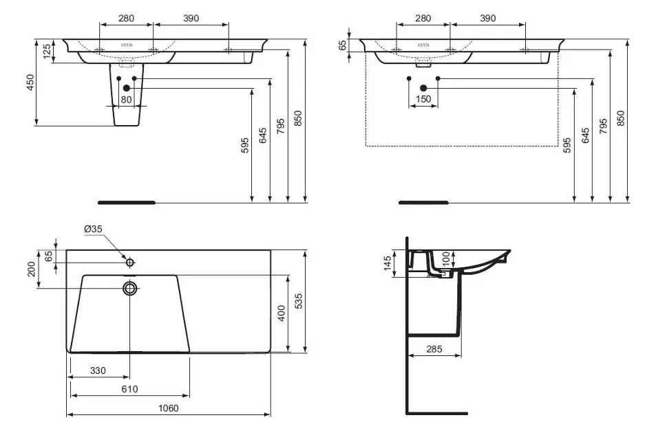 Ideal Standard - La Dolce Vita - Mosdó - E264601 – 2. kép