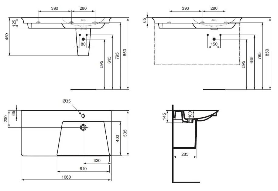 Ideal Standard - La Dolce Vita - Mosdó - E264701 – 2. kép