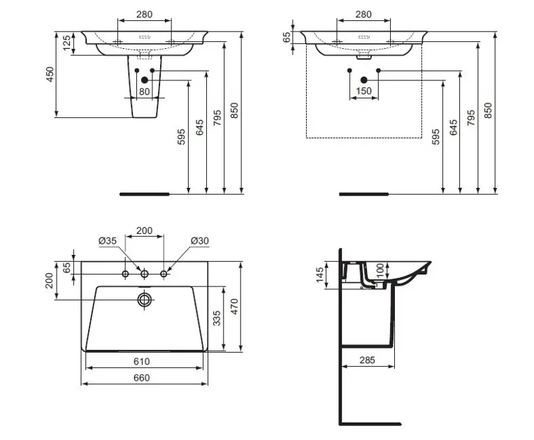 Ideal Standard - La Dolce Vita - Mosdó - E267501 – 2. kép