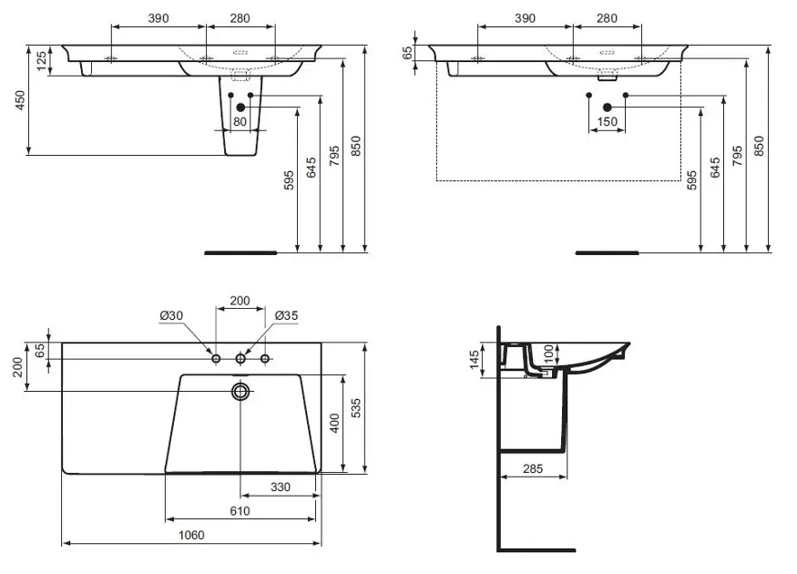 Ideal Standard - La Dolce Vita - Mosdó - E267901 – 2. kép