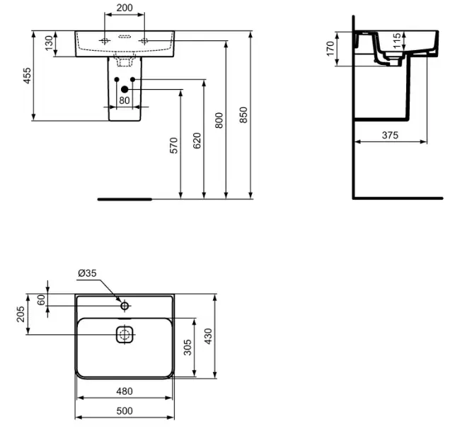 Ideal Standard - Strada II - Mosdó - T292801 – 2. kép