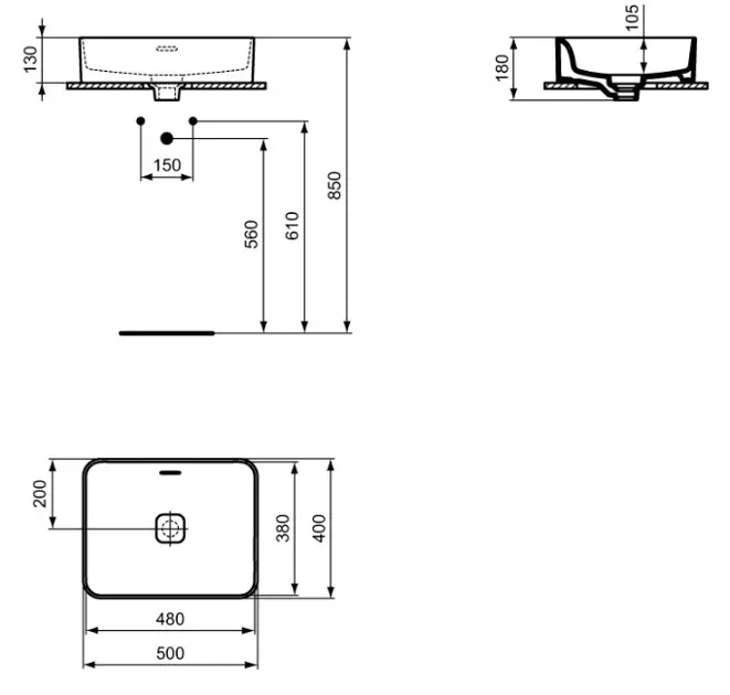 Ideal Standard - Strada II - Mosdó - T2965MA – 2. kép