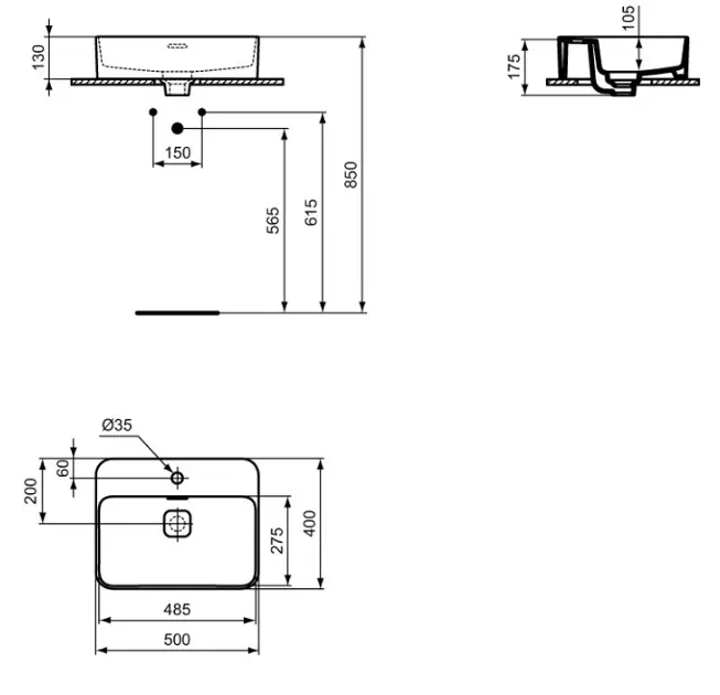 Ideal Standard - Strada II - Mosdó - T2966MA – 2. kép
